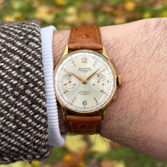 BENMORE CHRONOGRAPHE SUISSE - 18K GOLD - 1950s