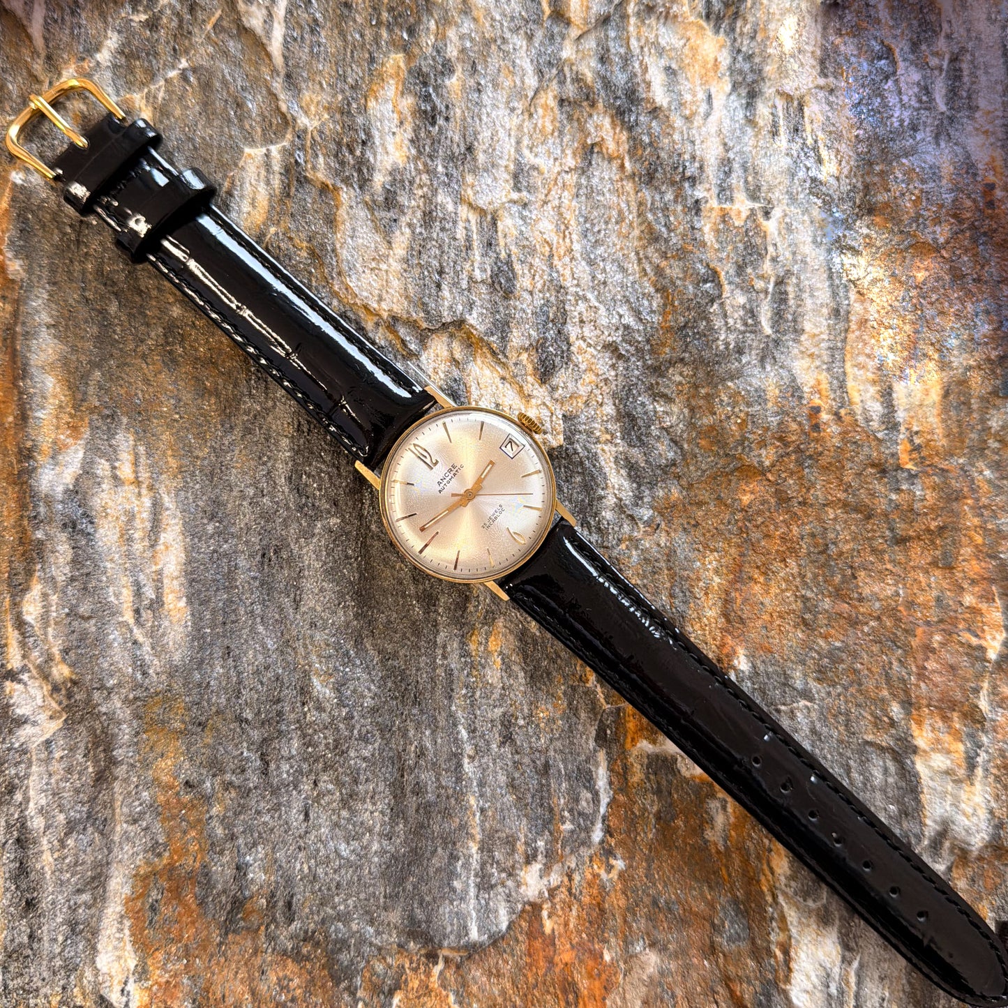 ANCRE ULTRAMATIC - HERMANN BECKER - 14K GOLD - 1960s