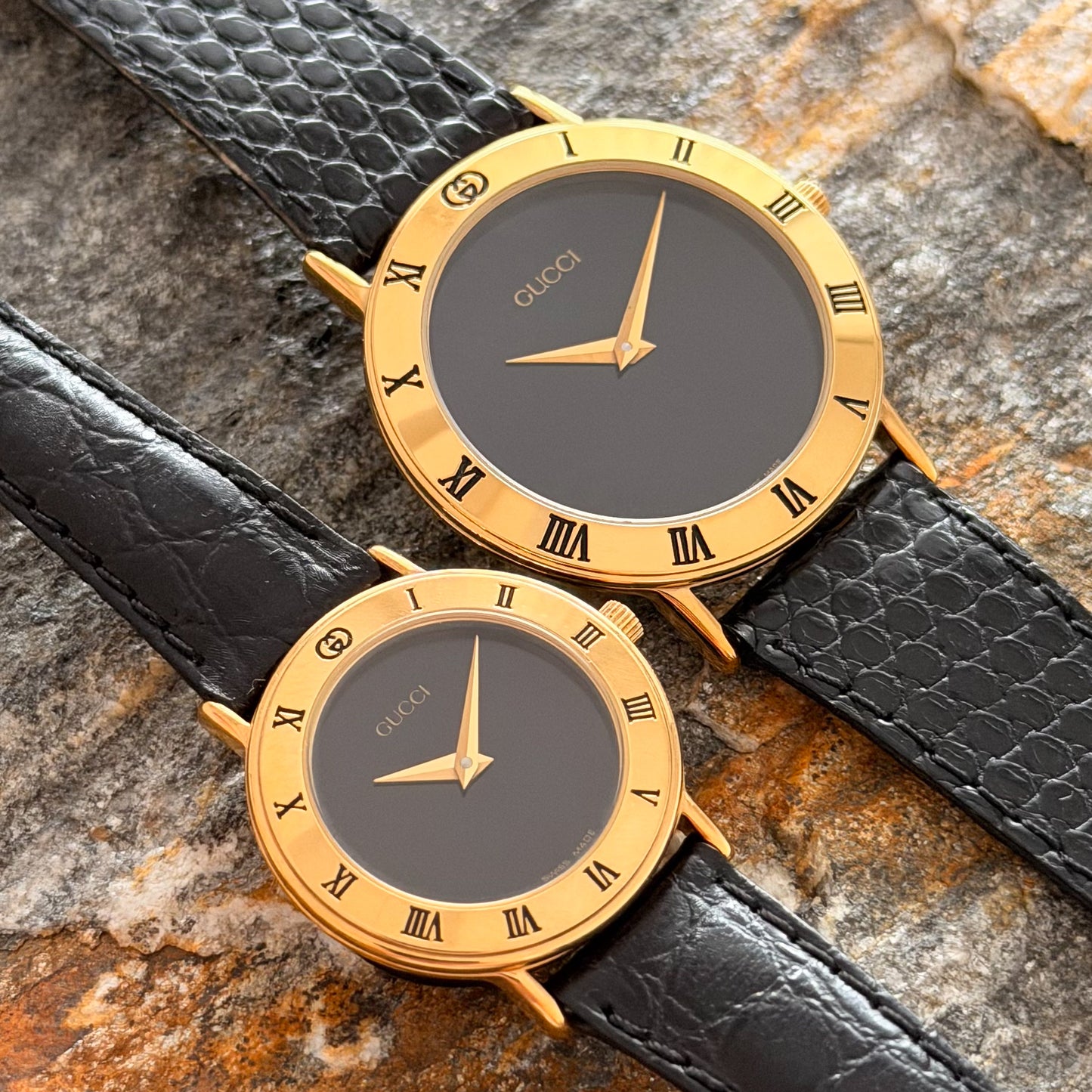 GUCCI 3000 "HIS & HERS" SET - NOS - EXOTIC LEATHER - 1990