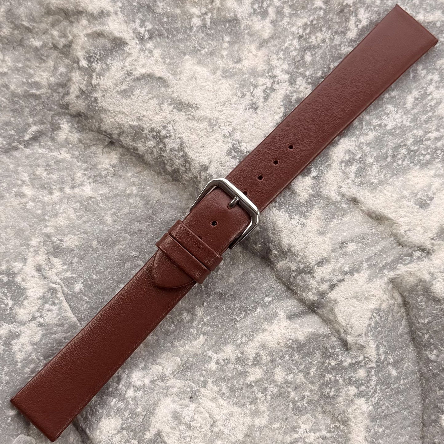 18mm - HERU - 1990s - NOS - MAHOGANY SMOOTH LEATHER