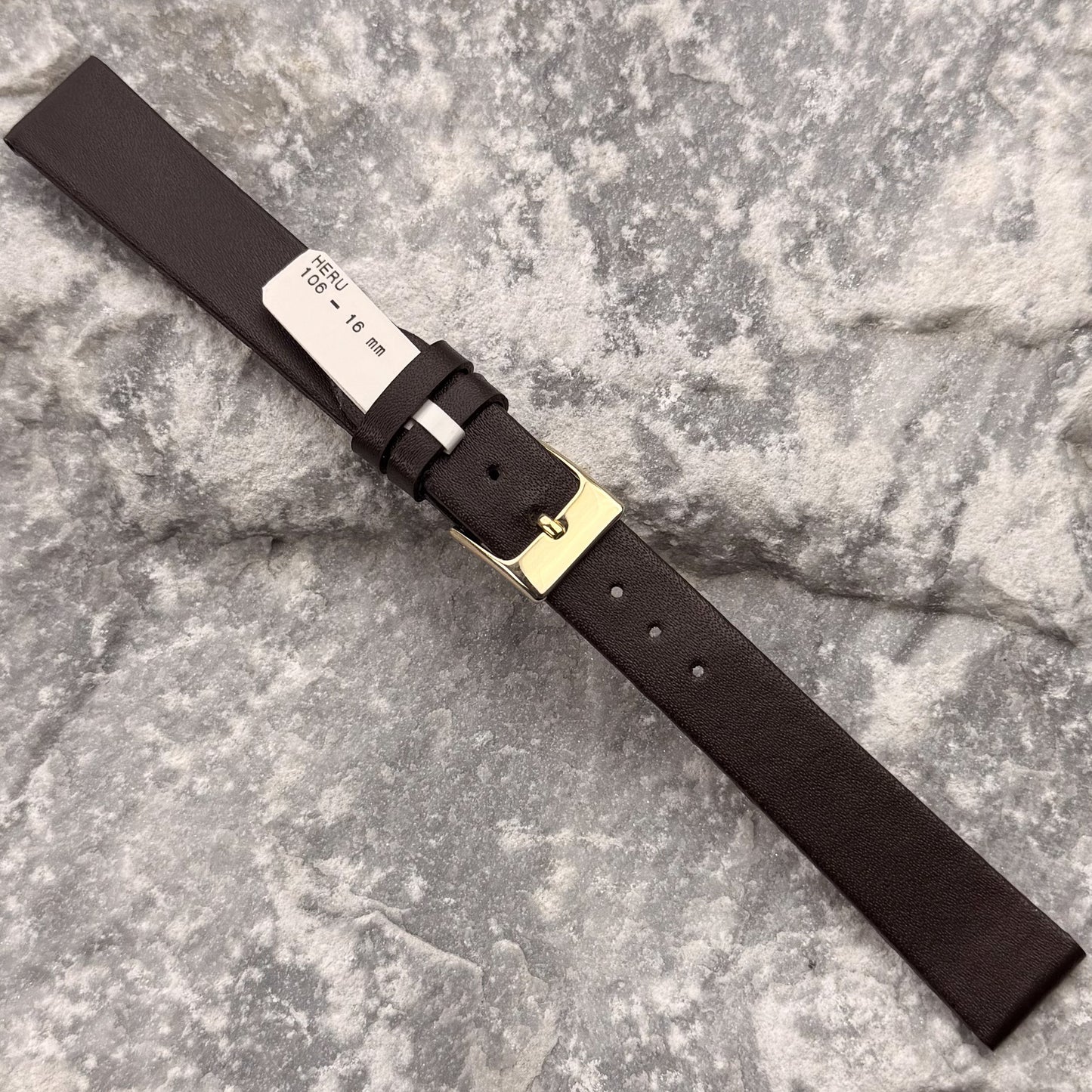 16mm - HERU - 1990s - NOS - DARK CHOCOLATE SMOOTH LEATHER