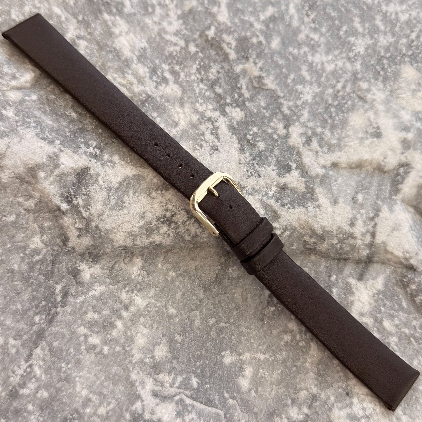 16mm - HERU - 1980s - NOS - DARK CHOCOLATE NAPPA LEATHER