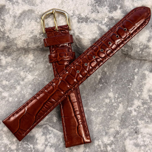 16mm - CHRISTINA DESIGN LONDON - 2000s - NOS - GLOSSY COGNAC - UNIQUE PATTERN