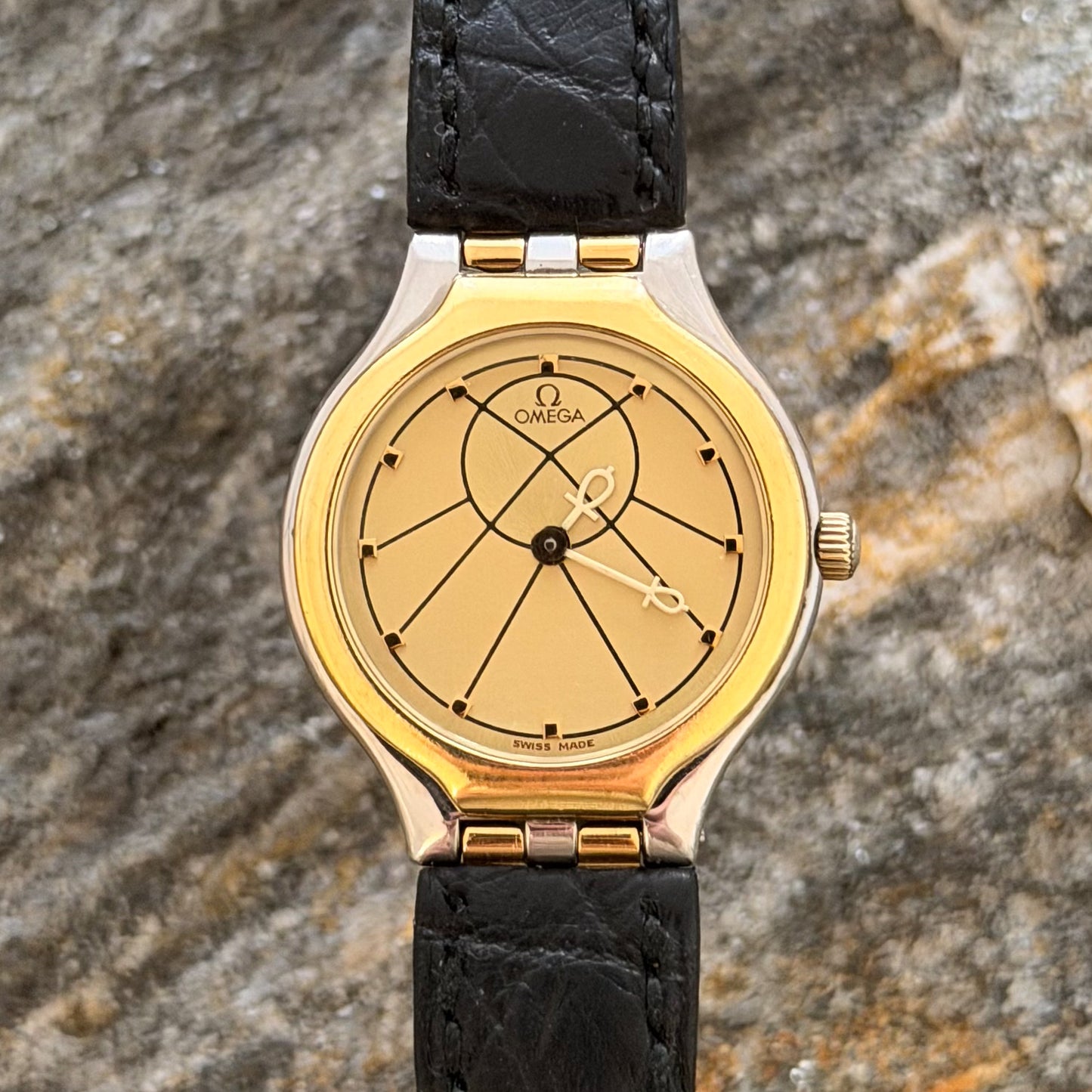 OMEGA DE VILLE "SYMBOL" - STELL/18K GOLD - 1986