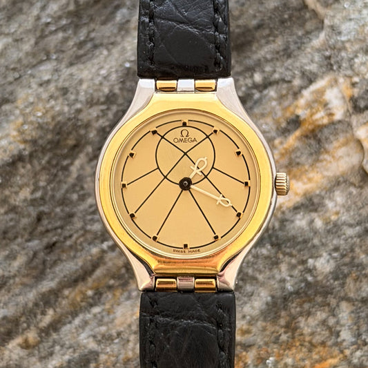 OMEGA DE VILLE "SYMBOL" - STELL/18K GOLD - 1986