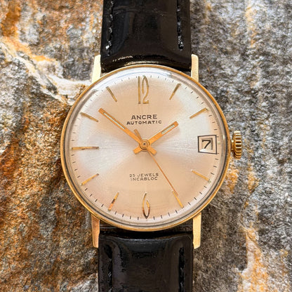 ANCRE ULTRAMATIC - HERMANN BECKER - 14K GOLD - 1960s