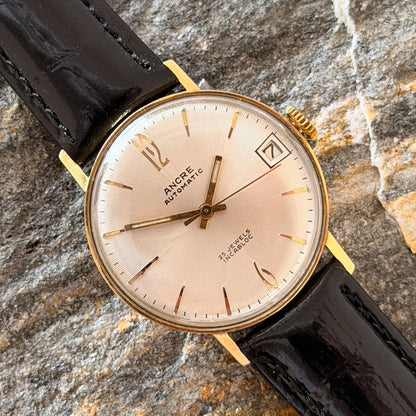 ANCRE ULTRAMATIC - HERMANN BECKER - 14K GOLD - 1960s