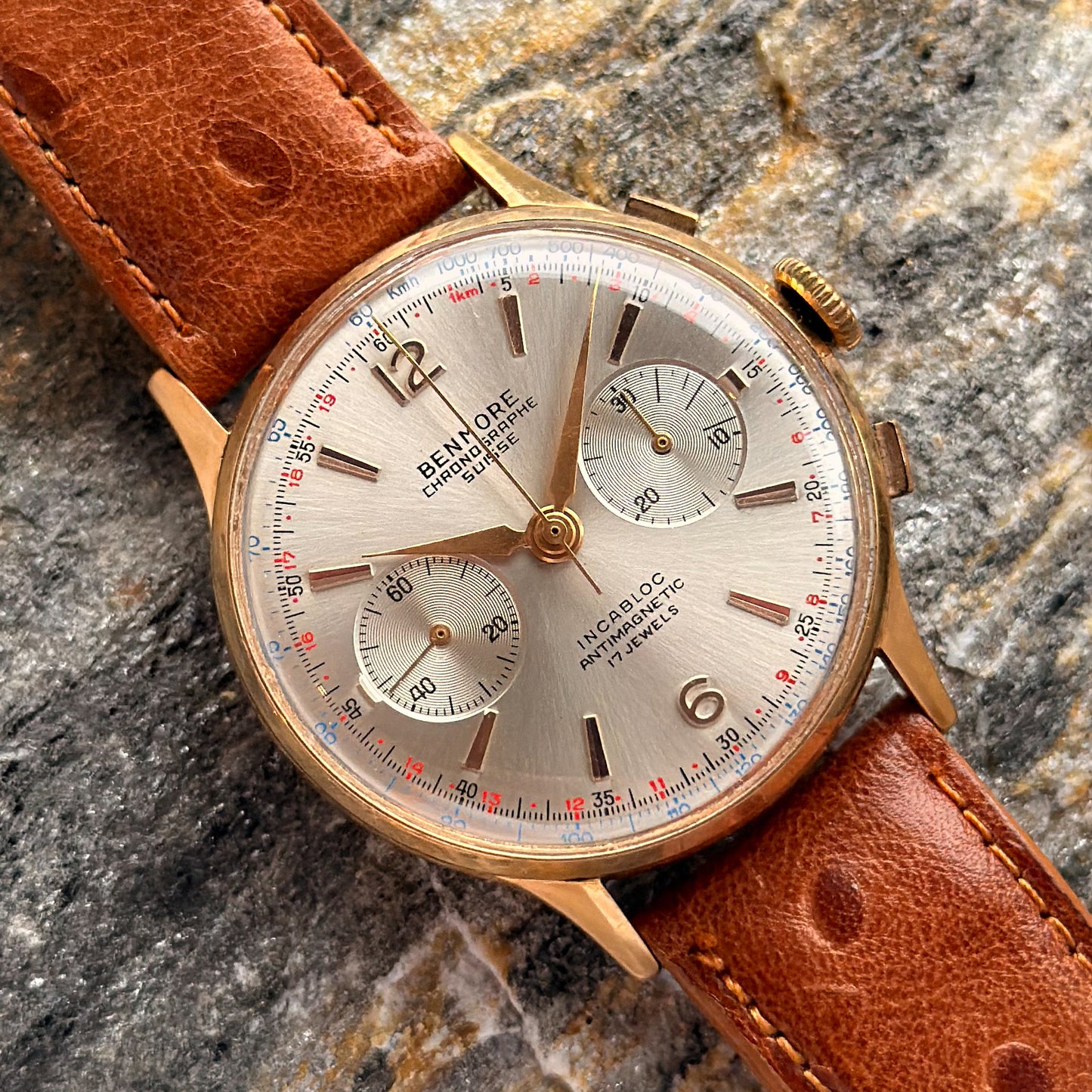 BENMORE CHRONOGRAPHE SUISSE - 18K GOLD - 1950s