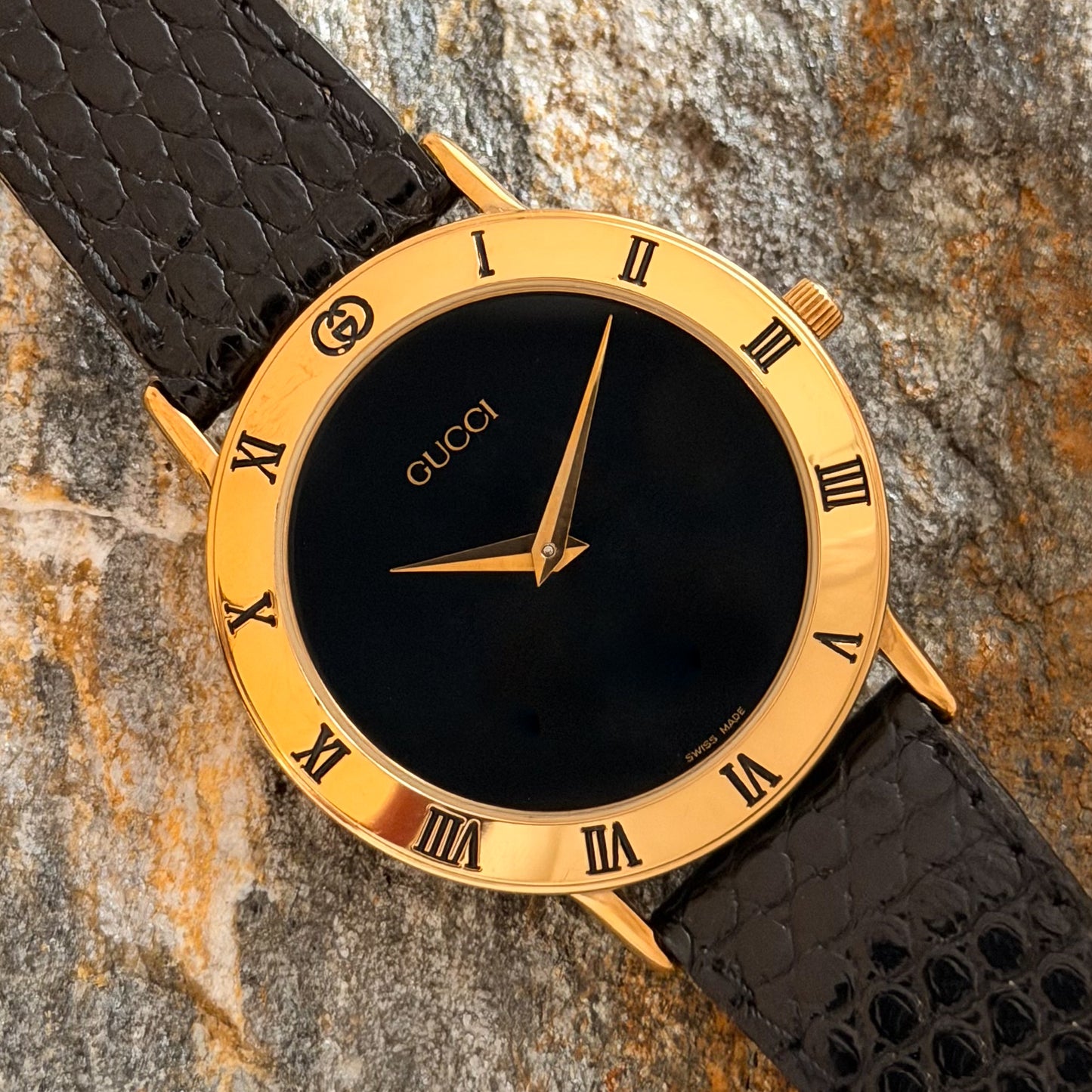 GUCCI 3000 "HIS & HERS" SET - NOS - EXOTIC LEATHER - 1990