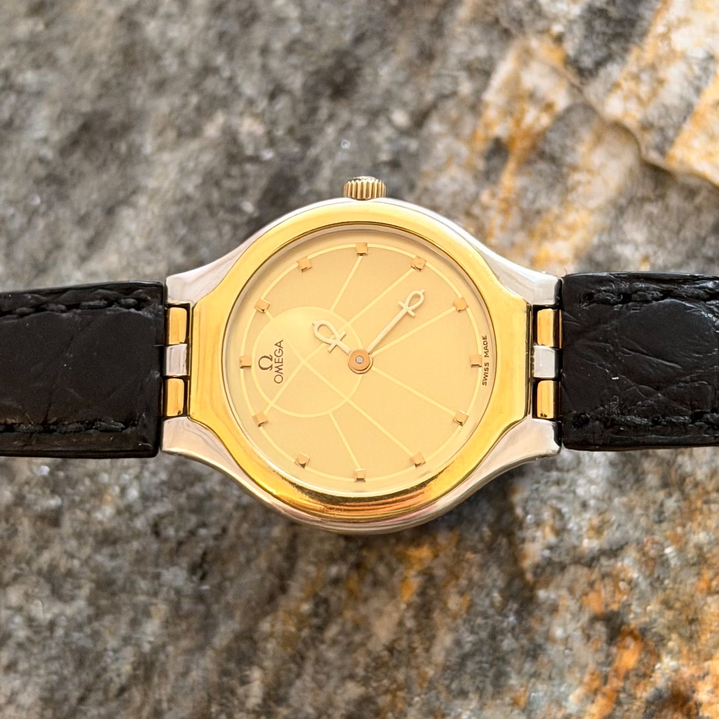 OMEGA DE VILLE "SYMBOL" - STELL/18K GOLD - 1986