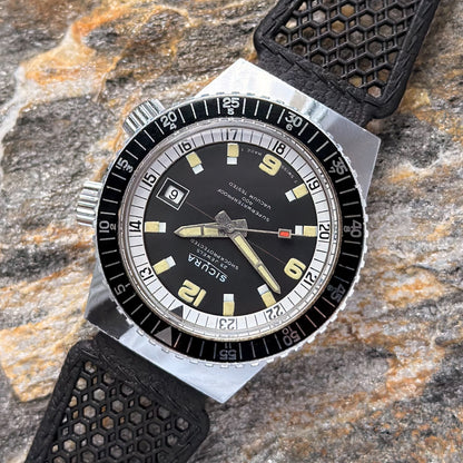 SICURA SUPERWATERPROOF 400 - TWIN CROWN DIVER COMPRESSOR - 1968