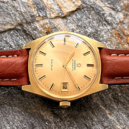 OMEGA GENÈVE AUTOMATIC - GOLD SUNBURST DIAL - 1969