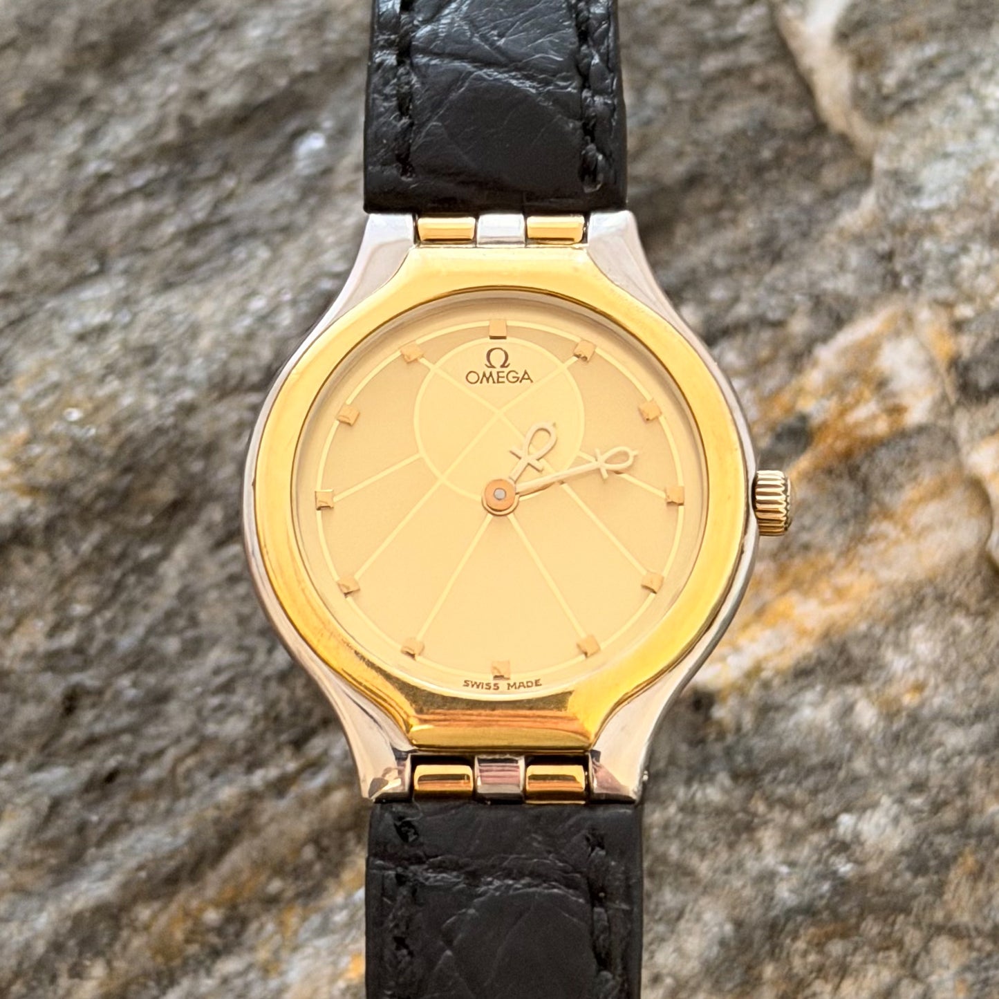 OMEGA DE VILLE "SYMBOL" - STELL/18K GOLD - 1986