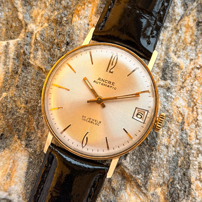 ANCRE ULTRAMATIC - HERMANN BECKER - 14K GOLD - 1960s