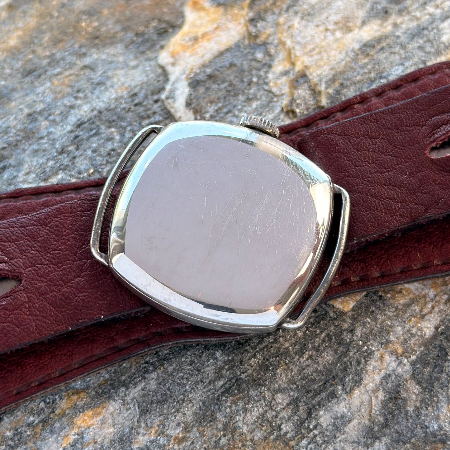 OMEGA CUSHION - COIN SILVER 0.900 - 1923 - RARE CONDITION