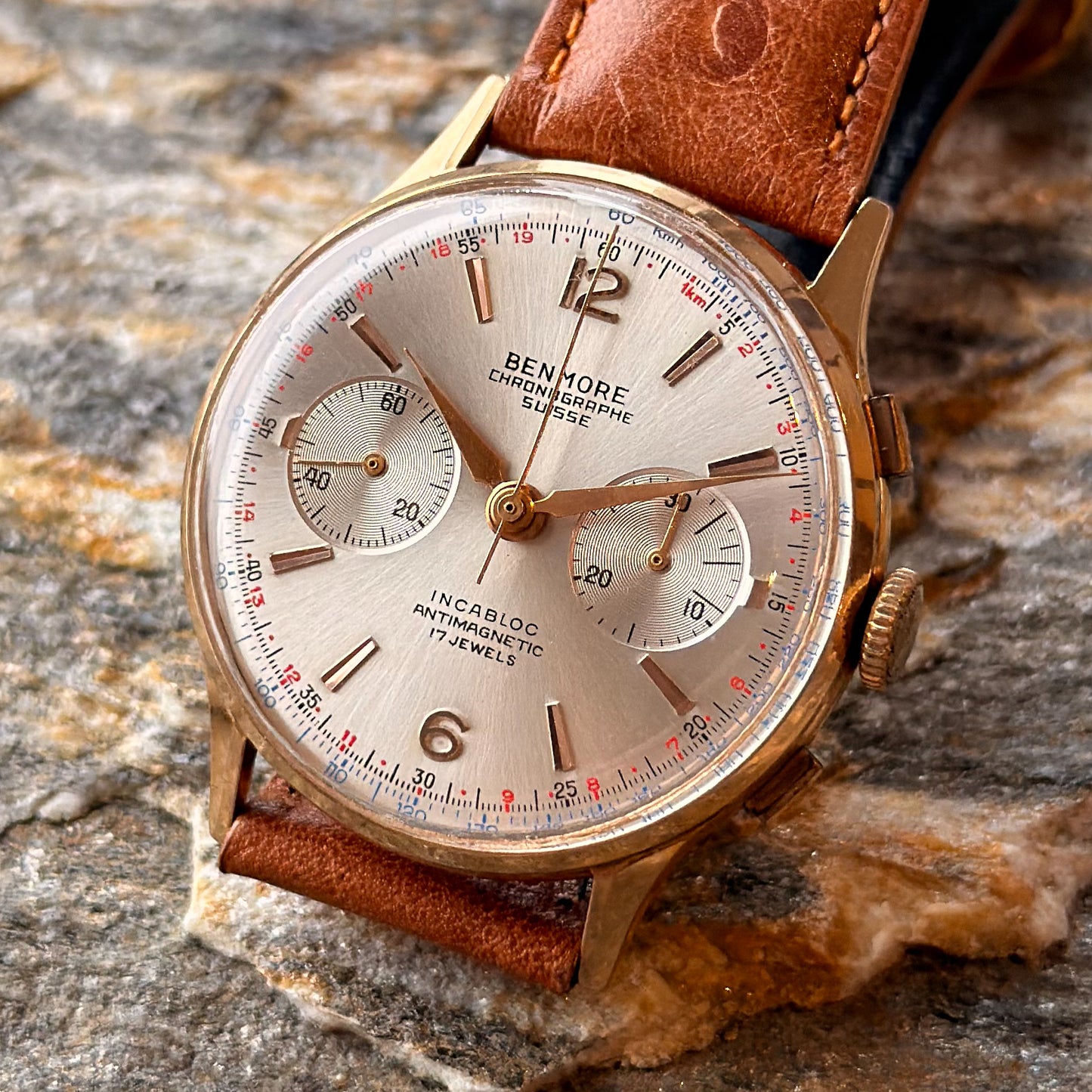 BENMORE CHRONOGRAPHE SUISSE - 18K GOLD - 1950s