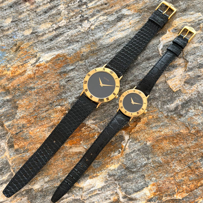 GUCCI 3000 "HIS & HERS" SET - NOS - EXOTIC LEATHER - 1990