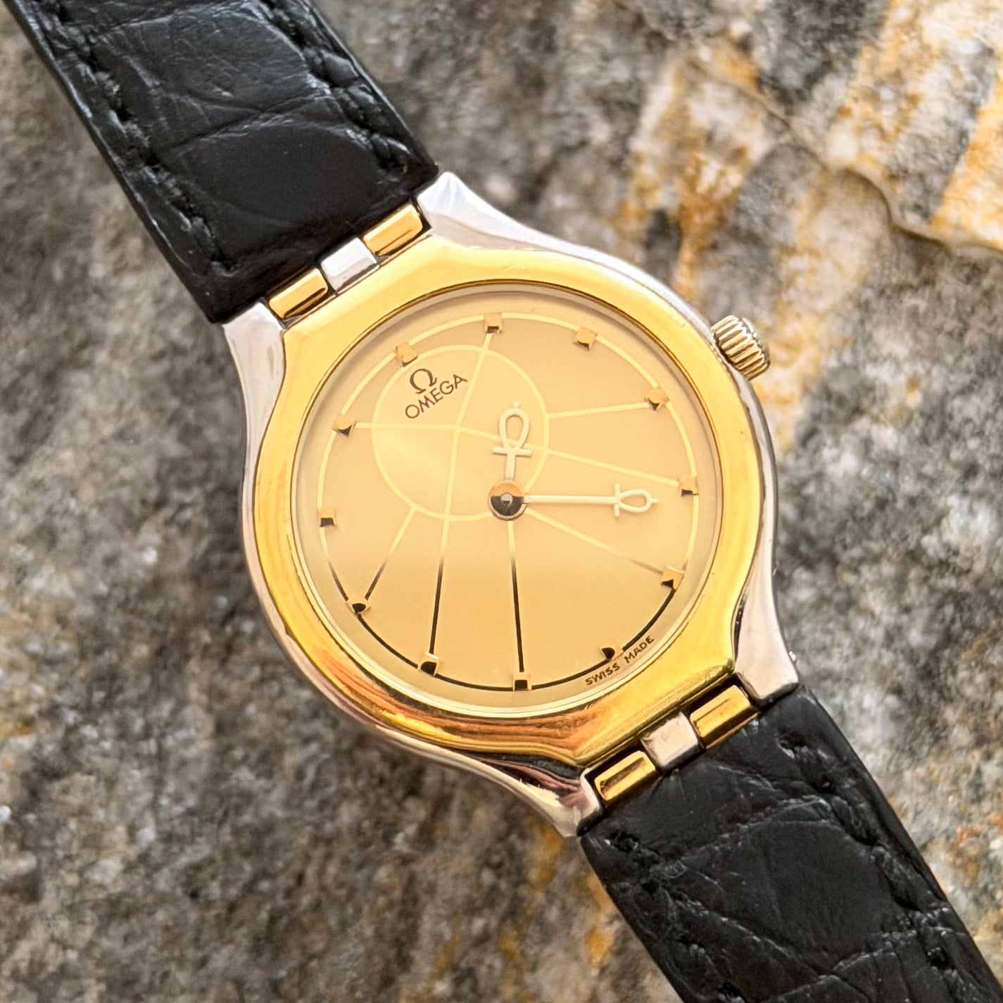 OMEGA DE VILLE "SYMBOL" - STELL/18K GOLD - 1986