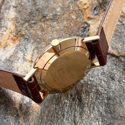 BLUMUS - 14K GOLD - BARK FINISH DIAL - NOS - 1960s