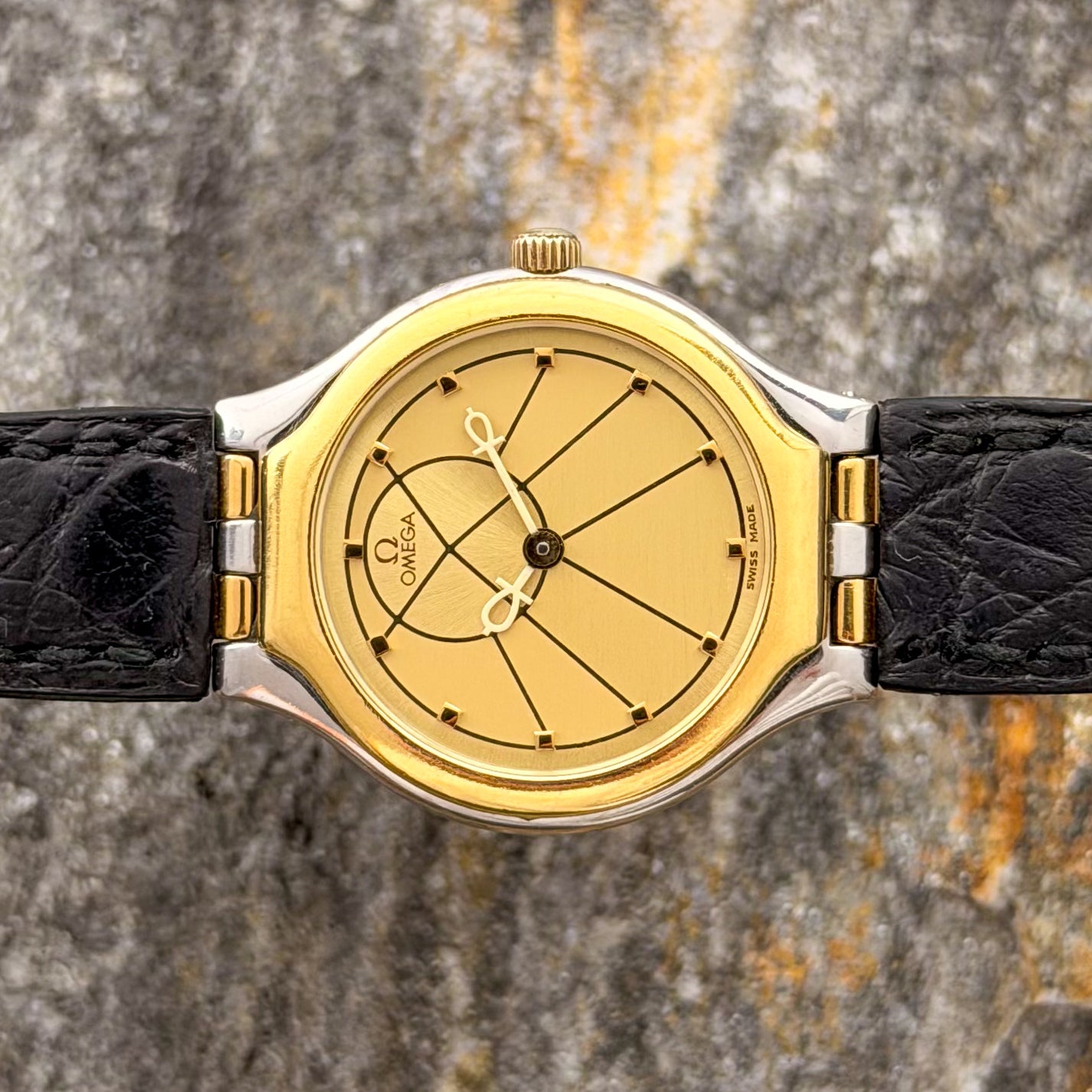 OMEGA DE VILLE "SYMBOL" - STELL/18K GOLD - 1986