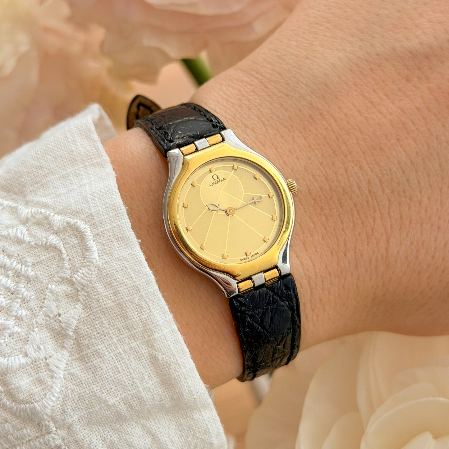 OMEGA DE VILLE "SYMBOL" - STELL/18K GOLD - 1986