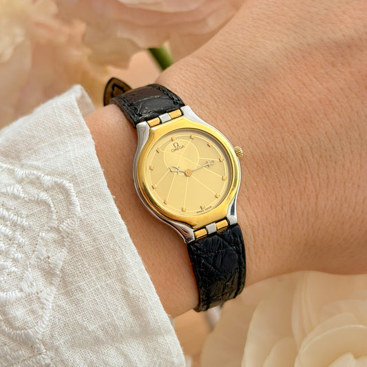 OMEGA DE VILLE "SYMBOL" - STELL/18K GOLD - 1986