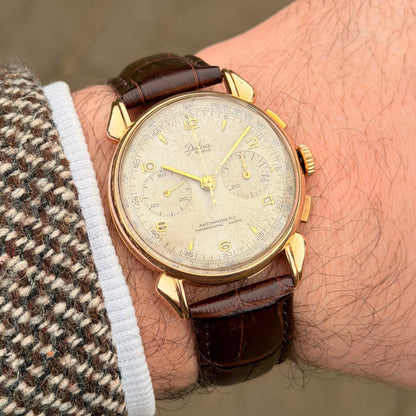 DULCIA CHRONOGRAPHE SUISSE - 18К GOLD - 1950s