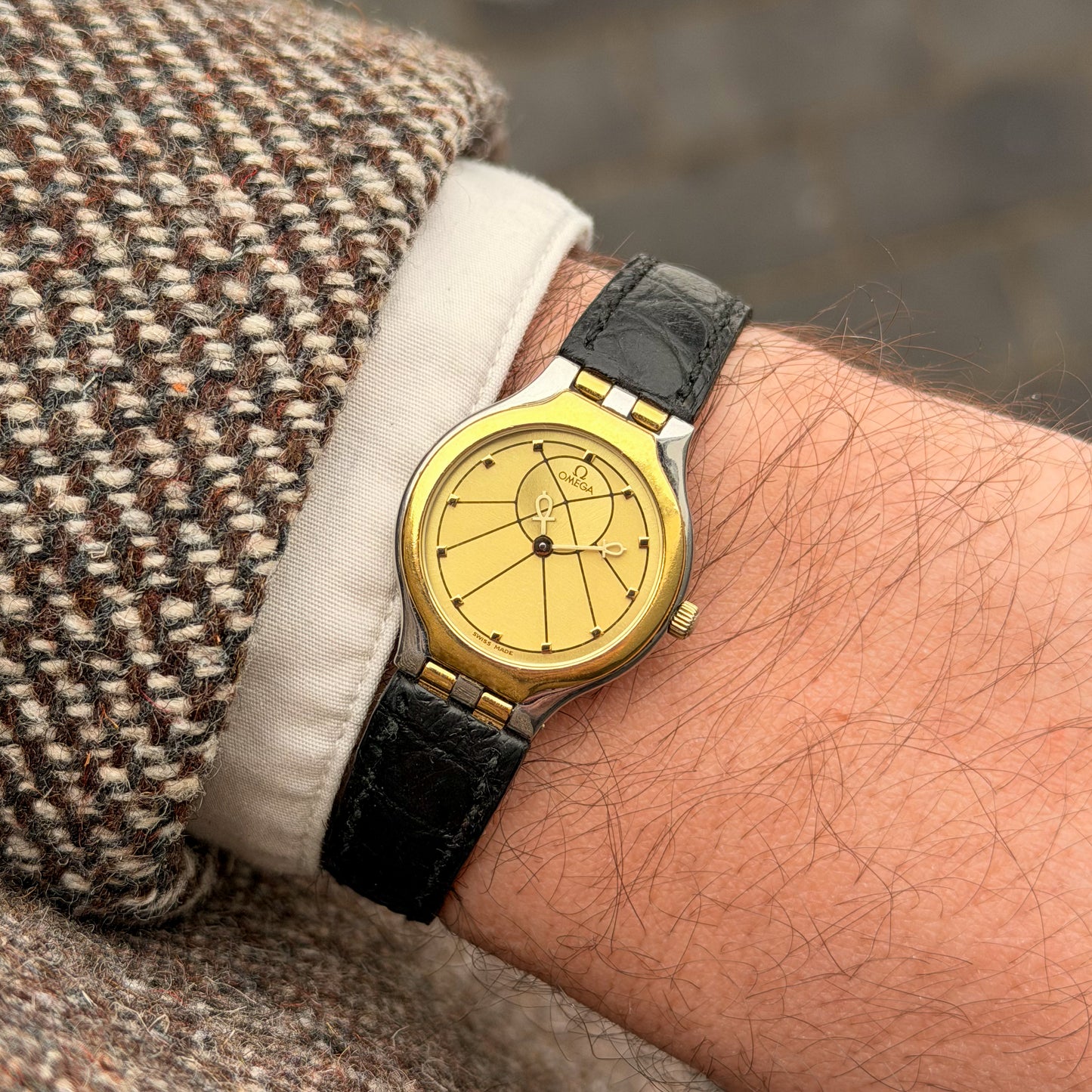 OMEGA DE VILLE "SYMBOL" - STELL/18K GOLD - 1986