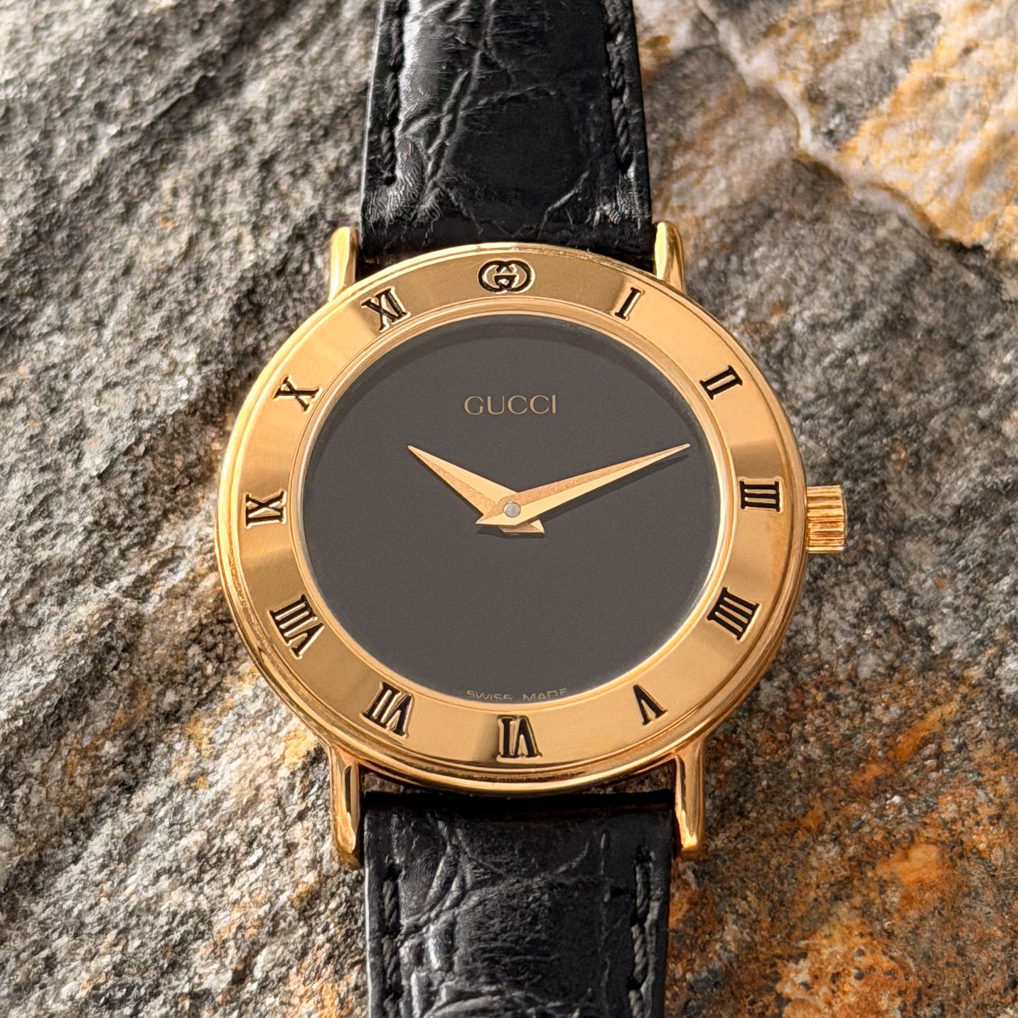 GUCCI 3000 LADIES - FULL SET - NOS - CROCODILE LEATHER - 1990