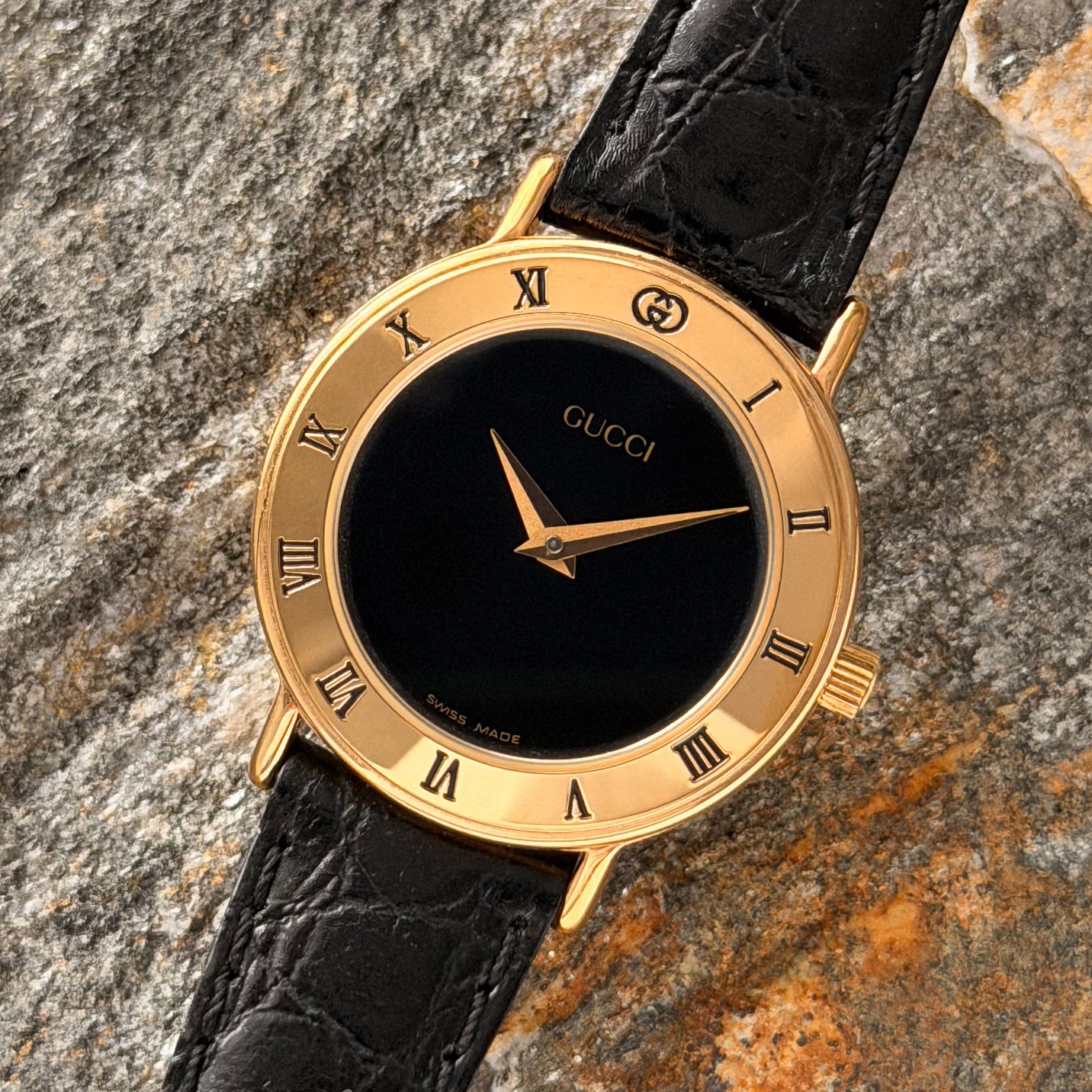 GUCCI 3000 LADIES - FULL SET - NOS - CROCODILE LEATHER - 1990