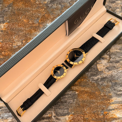 GUCCI 3000 "HIS & HERS" SET - NOS - EXOTIC LEATHER - 1990
