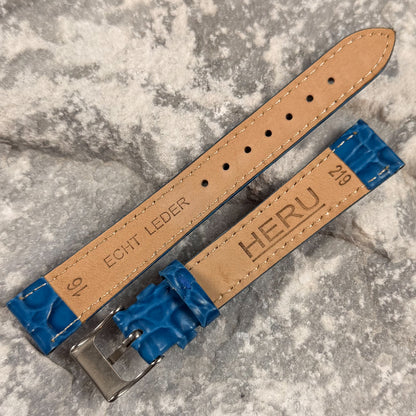 16mm - HERU - 1980s - NOS - AZURE BLUE CROCODILE GRAIN