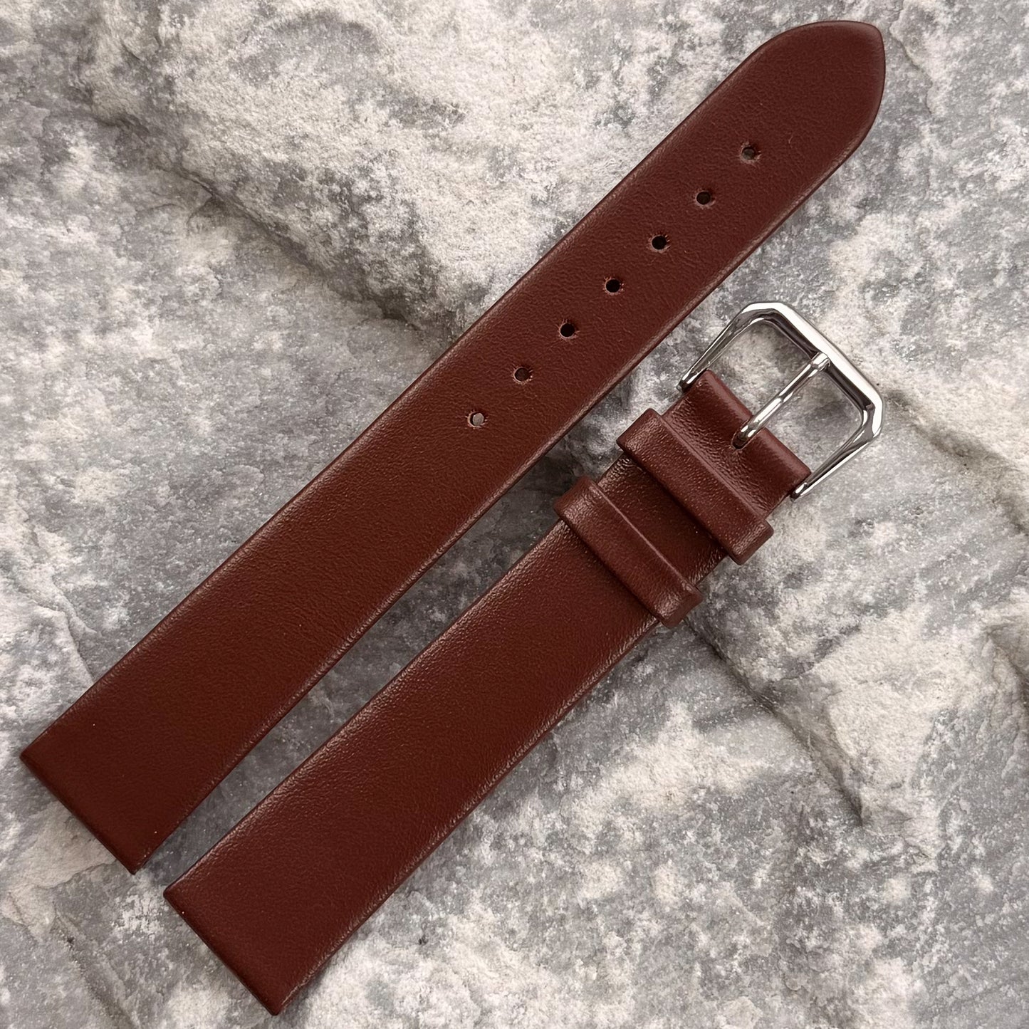 18mm - HERU - 1990s - NOS - MAHOGANY SMOOTH LEATHER