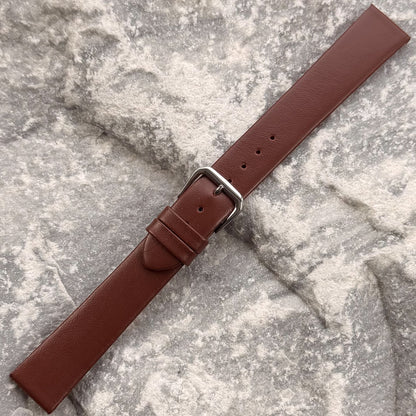 18mm - HERU - 1990s - NOS - MAHOGANY SMOOTH LEATHER
