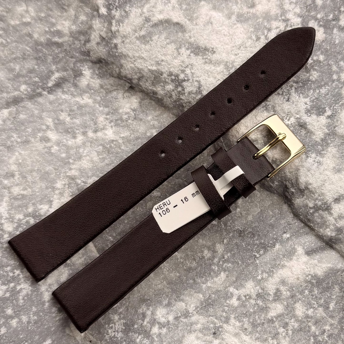 16mm - HERU - 1990s - NOS - DARK CHOCOLATE SMOOTH LEATHER