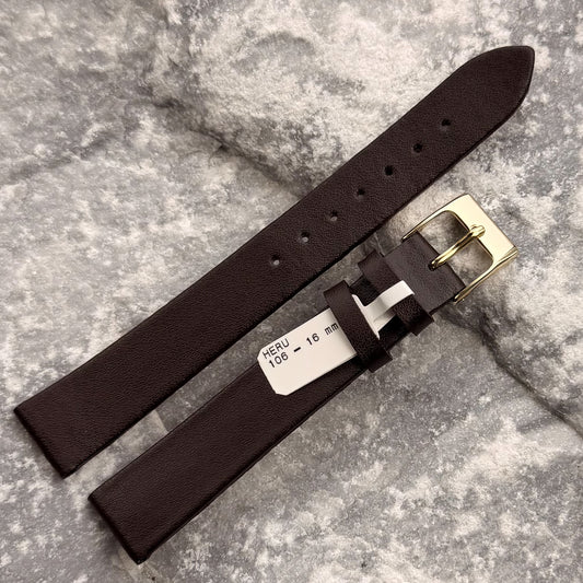 16mm - HERU - 1990s - NOS - DARK CHOCOLATE SMOOTH LEATHER