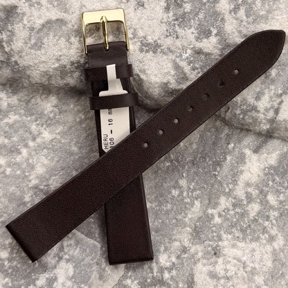 16mm - HERU - 1990s - NOS - DARK CHOCOLATE SMOOTH LEATHER