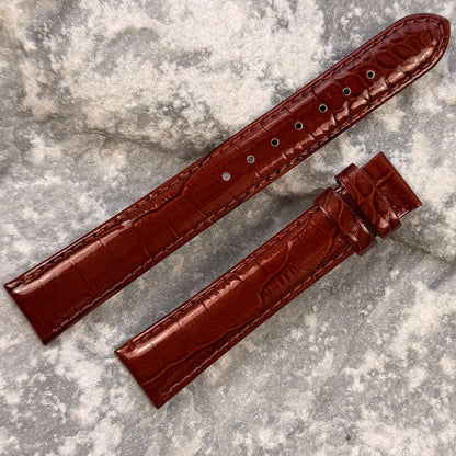 16mm - CHRISTINA DESIGN LONDON - 2000s - NOS - GLOSSY COGNAC - UNIQUE PATTERN