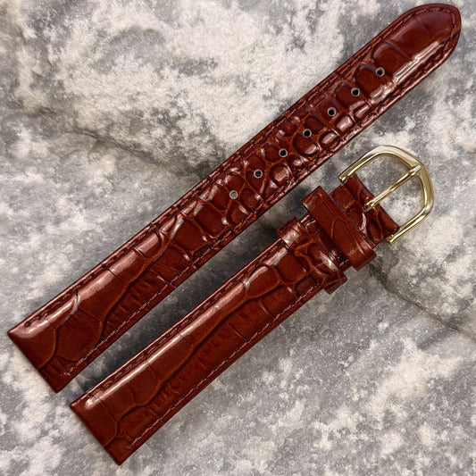 16mm - CHRISTINA DESIGN LONDON - 2000s - NOS - GLOSSY COGNAC - UNIQUE PATTERN