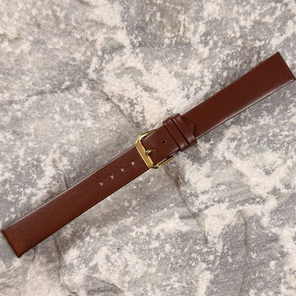 18mm - HERU - 1990s - NOS - MAHOGANY SMOOTH LEATHER