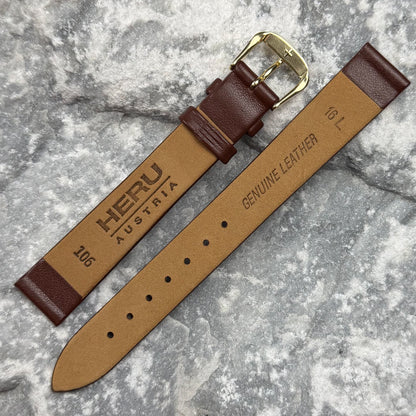 16mm - HERU - 1990s - NOS - MAHOGANY SMOOTH LEATHER
